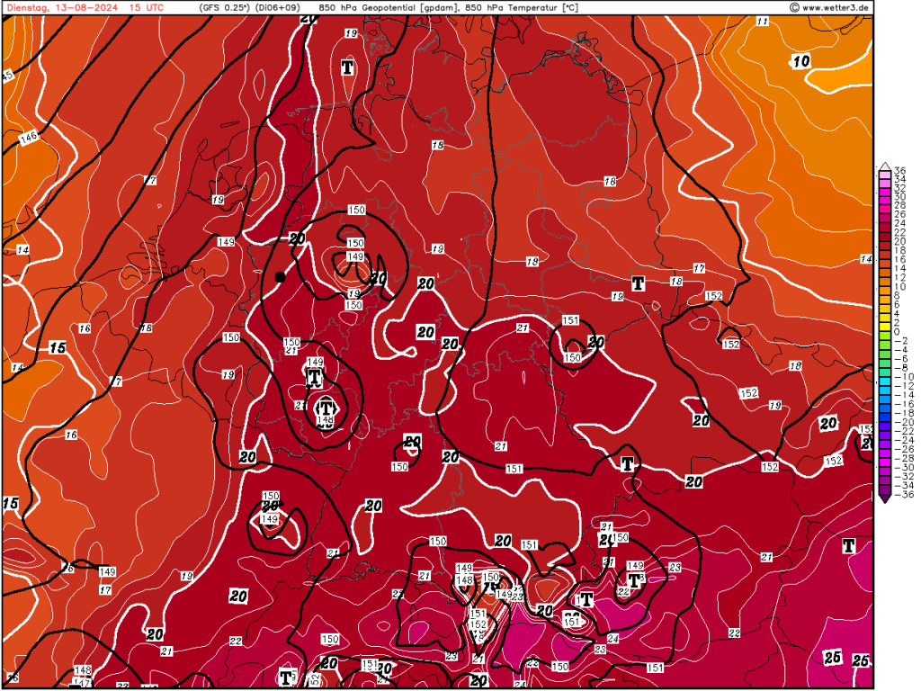 Heißester Tag des Jahres, am Abend schwere Gewitter&nbsp;möglich