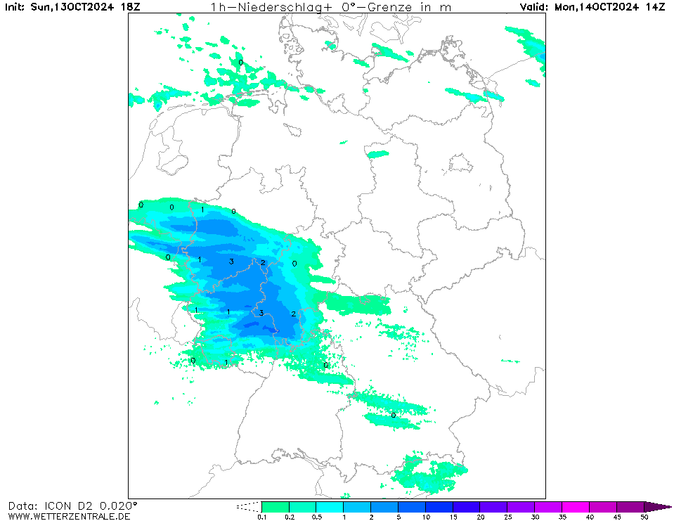 Wetterprognose 14.10. – 18.10. + Regen zum&nbsp;Nachmittag
