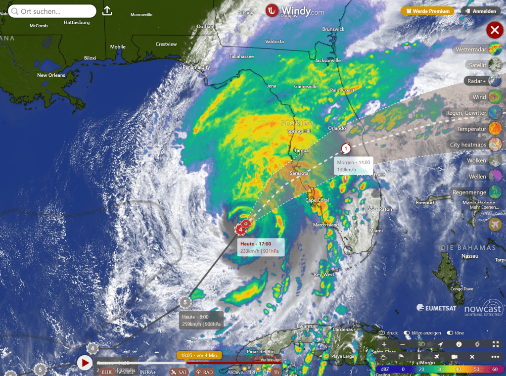 Wetterprognose 10.10. – 14.10. + Blick nach&nbsp;Florida