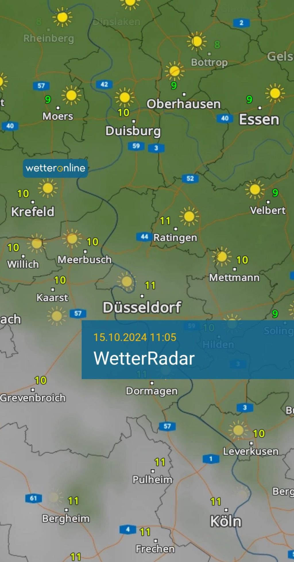 Wetter-Update am Mittag