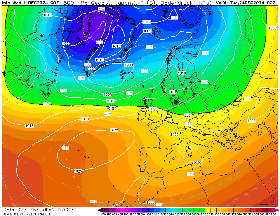 Wetterprognose 12.12. – 16.12. +&nbsp;Weihnachtstrend