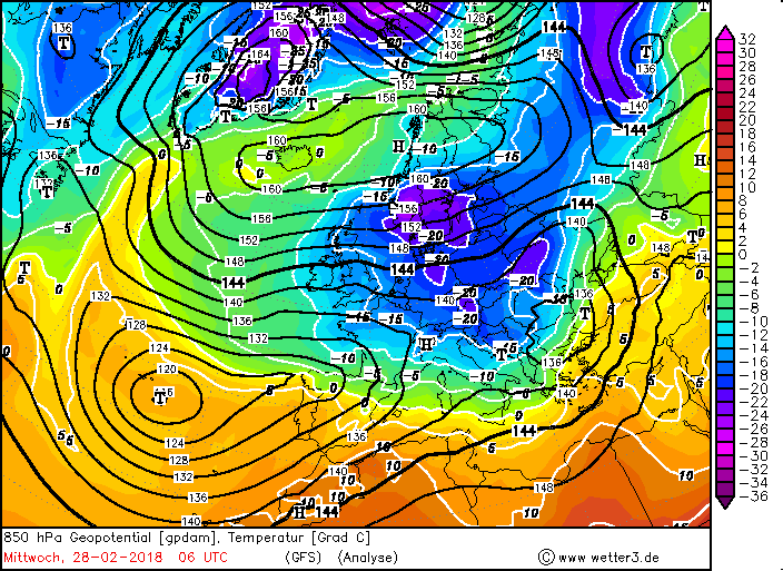 Wetterprognose 01.02. – 05.02. + statistischer Tiefpunkt der&nbsp;Temperaturen