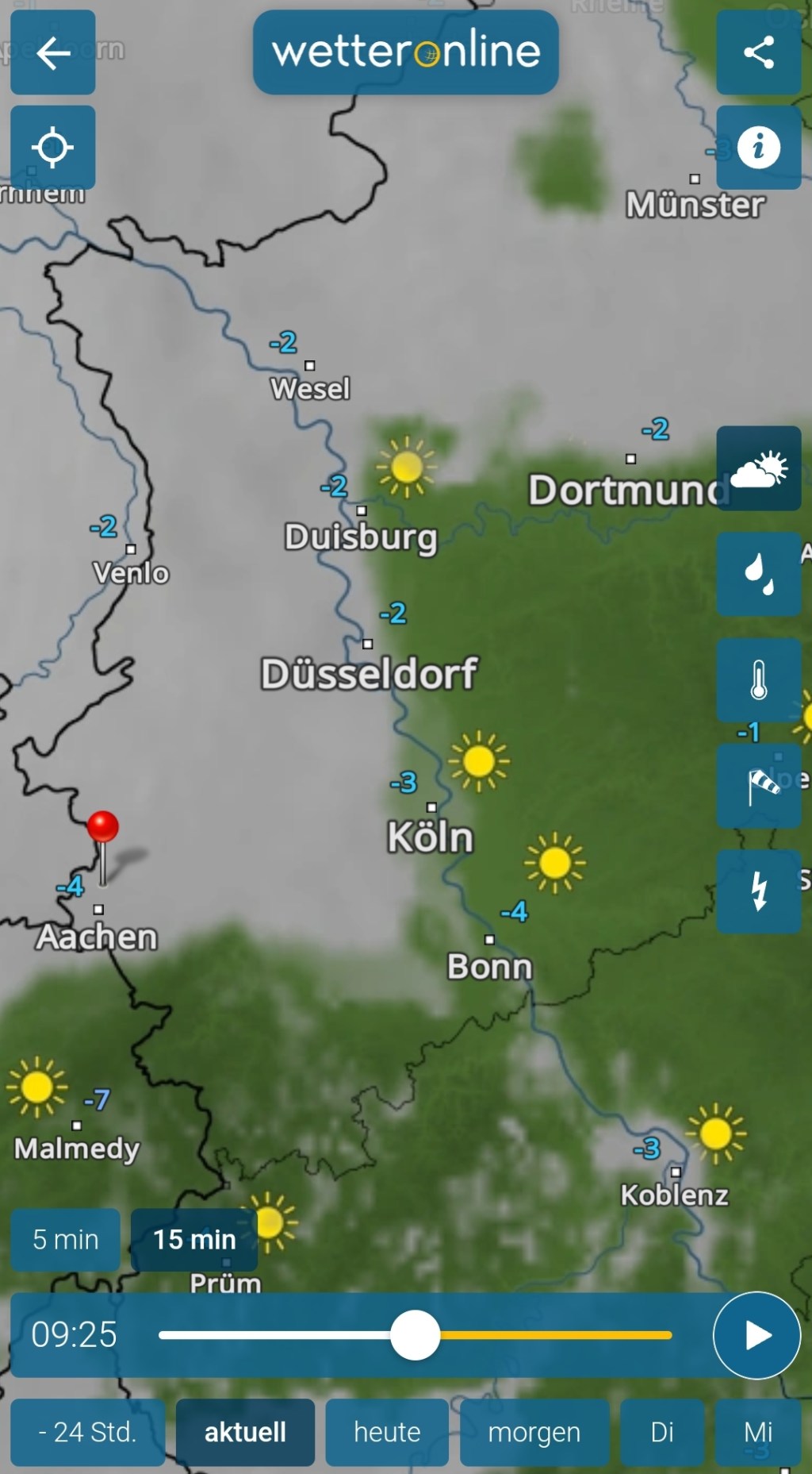 Wetter-Update am Sonntag für Düsseldorf