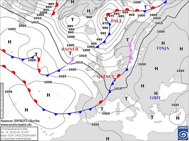 Wetterprognose 25.02. –&nbsp;01.03.