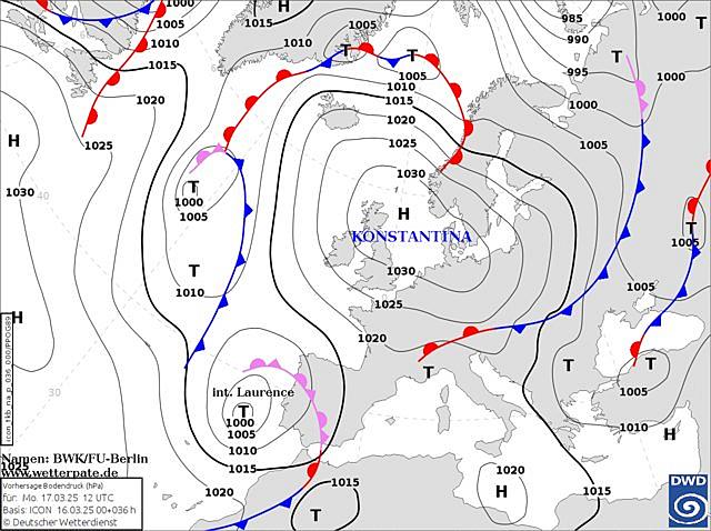 Wetterprognose 18.03. –&nbsp;22.03.