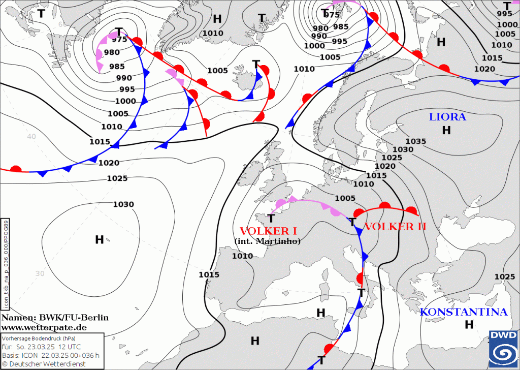 Wetterprognose 23.03. –&nbsp;27.03.