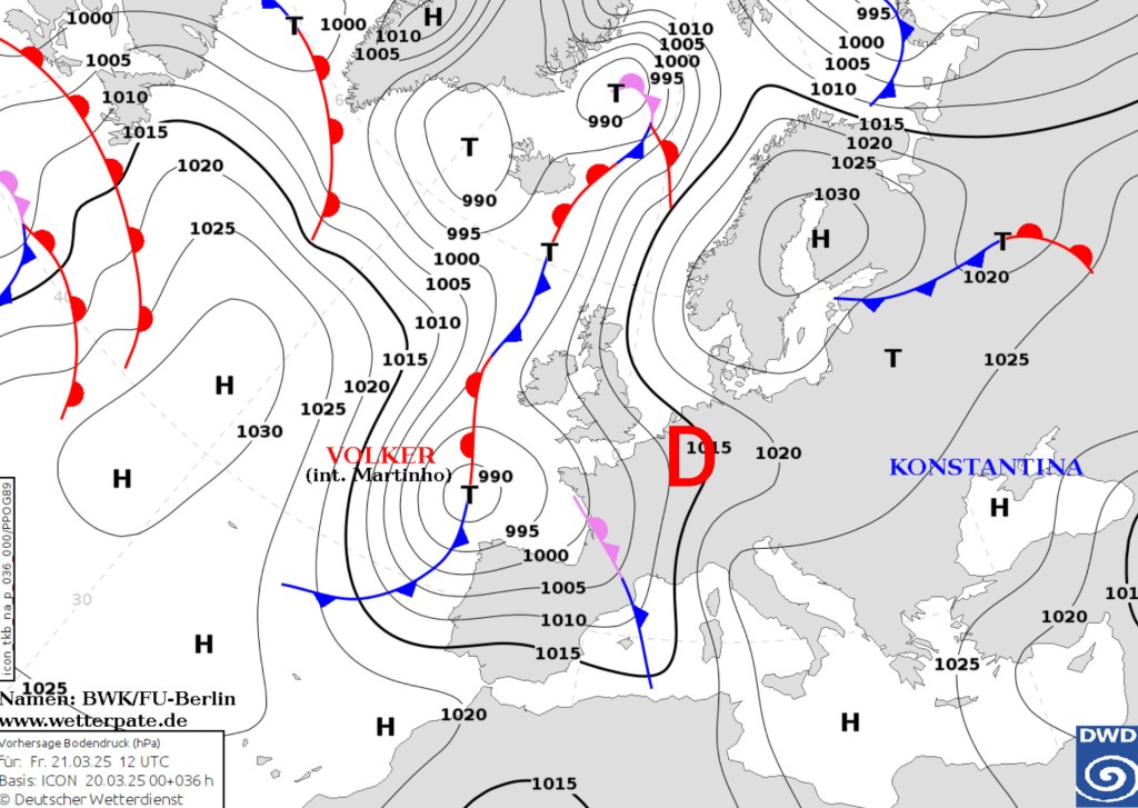 Wetterprognose 21.03. –&nbsp;25.03.