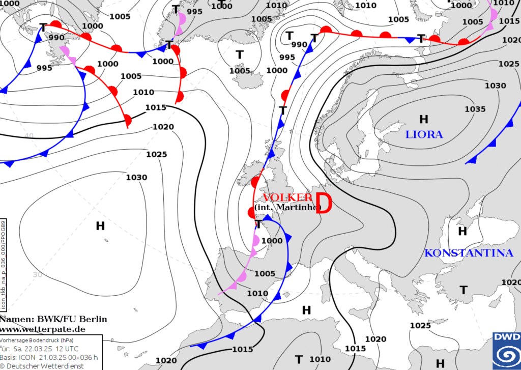 Wetterprognose 22.03. –&nbsp;26.03.