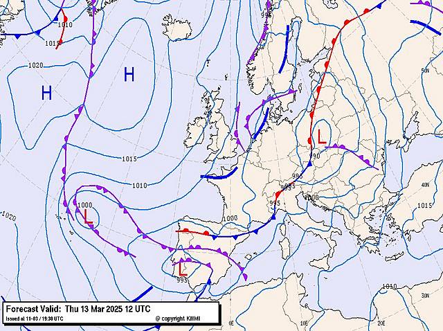 Wetterprognose 13.03. –&nbsp;17.03.