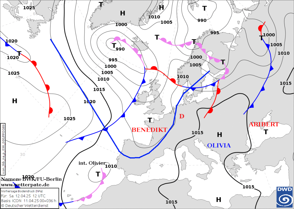 Wetterprognose 11.04. – 15.04. +&nbsp;Aussichten