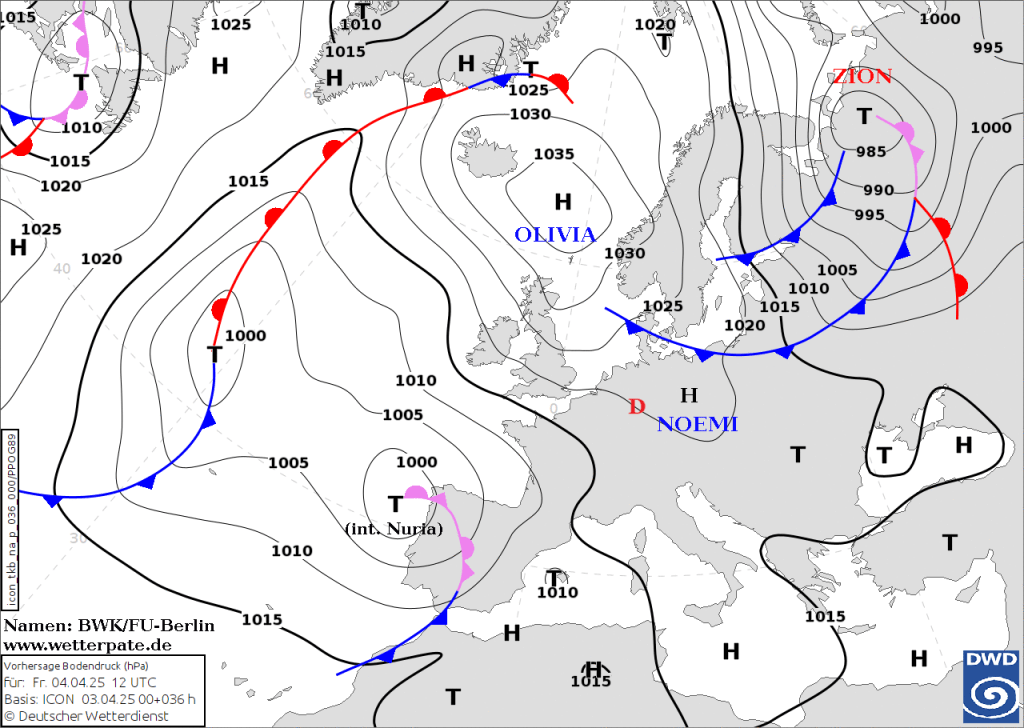 Wetterprognose 04.03. –&nbsp;08.04.