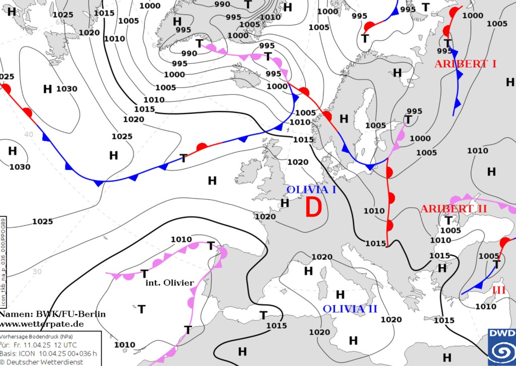 Wetterprognose 16.04. –&nbsp;20.04.