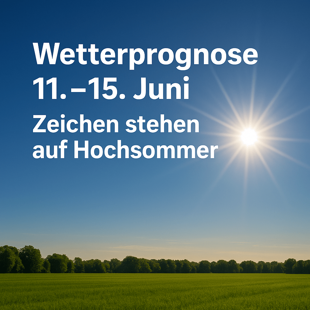Wetterprognose 11.–15. Juni – Zeichen stehen auf&nbsp;Hochsommer