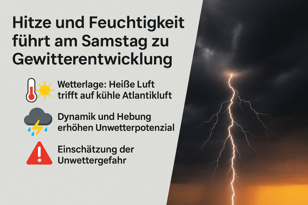 🌩️ Hitze und Feuchtigkeit: Brisante Gewitterlage am&nbsp;Samstag