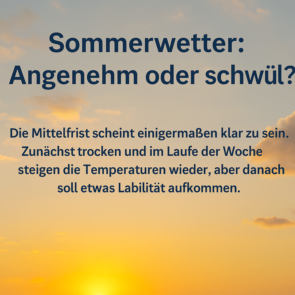 ☀️ Sommerwetter: Angenehm oder&nbsp;schwül?