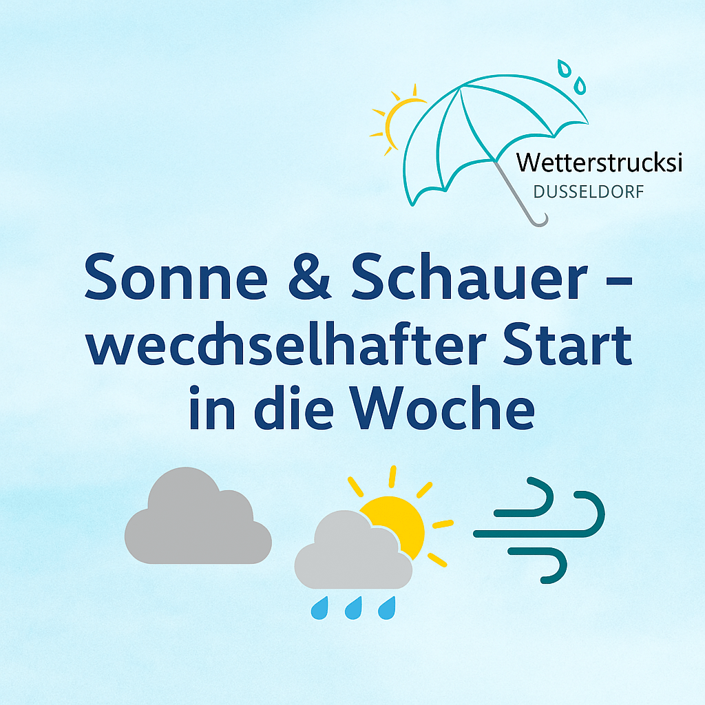 🌍 Strucksis Wetterblick für Düsseldorf und Umgebung – Zwischen Sonne und Schauern: Wechselhafte Sommermitte mit freundlichen&nbsp;Phasen