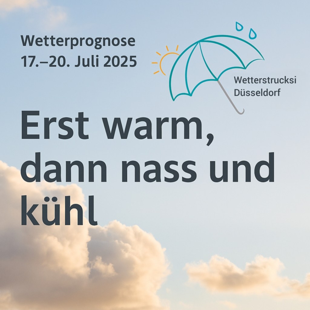 Wetterprognose für Düsseldorf – 17. bis 20. Juli&nbsp;2025