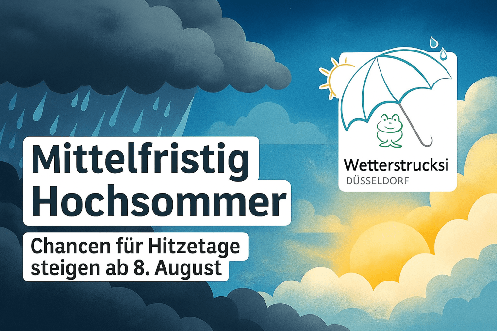 Hochsommer in Sicht – ab 8. August steigen die Chancen auf Hitzetage